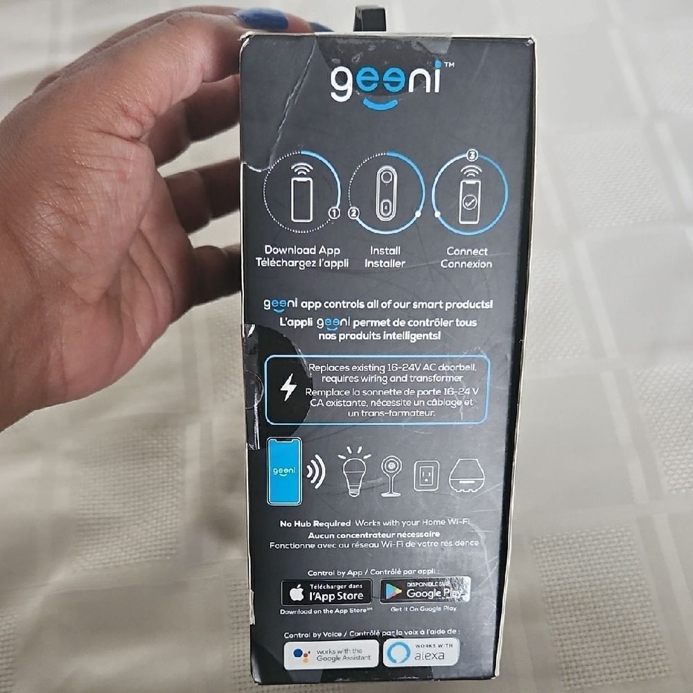 HOST PICK Geeni Doorpeek Smart Wi-Fi Doorbell - Black - Picture 13 of 16